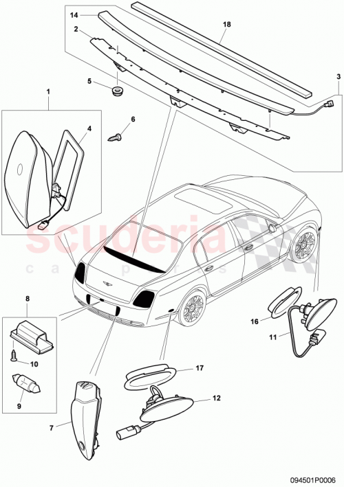 Part Diagram for Bentley 3W0945061E