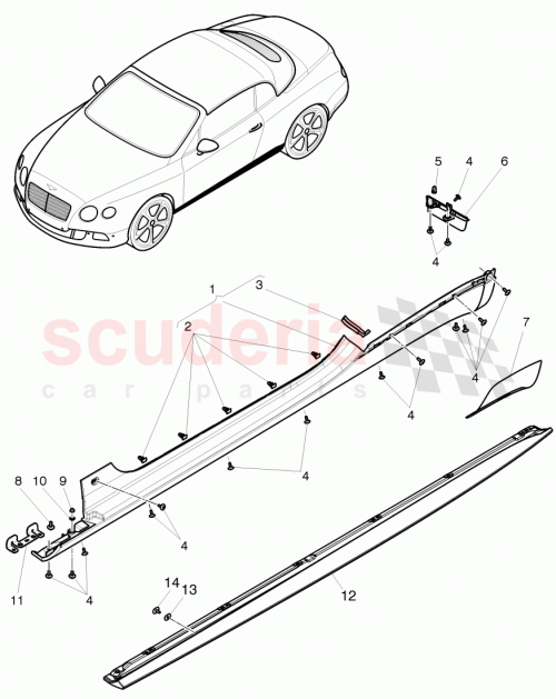 Part Diagram for Bentley 3W7 898 752