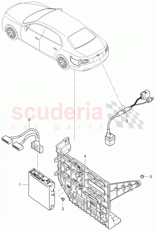 Part Diagram for Bentley 4E0980555