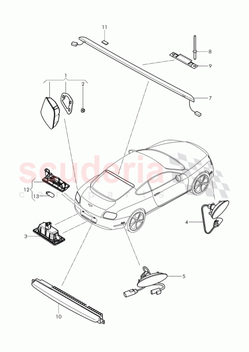 Part Diagram for Bentley 3W3 945 096 AJ