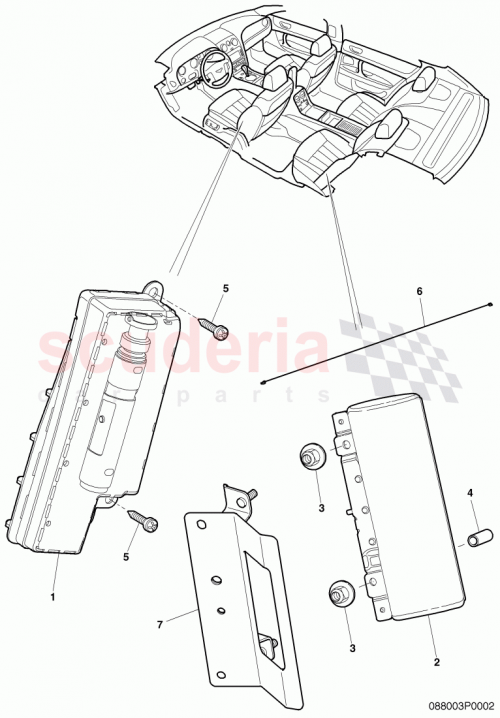 Part Diagram for Bentley 3W5885674A