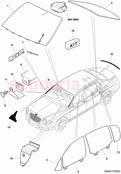 Part Diagram for Bentley 3W5845026L