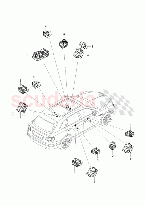 Part Diagram for Bentley 36A959831D