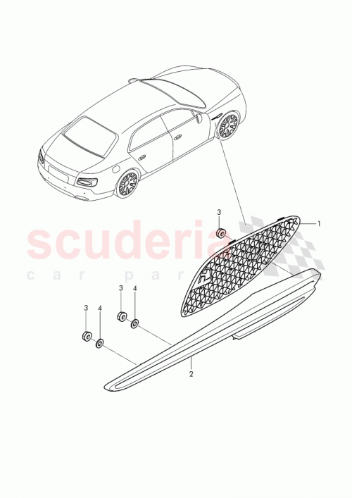 Part Diagram for Bentley 4W0 821 169 B
