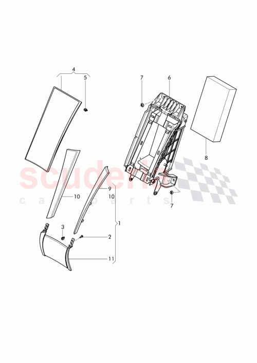 Part Diagram for Bentley 3W8 885 075 J
