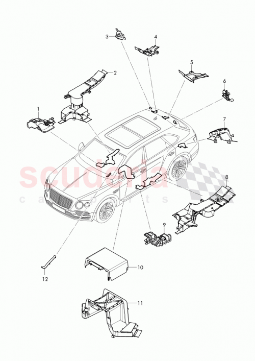 Part Diagram for Bentley 4M0 971 824 S