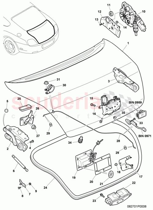 Part Diagram for Bentley 3W8813414A