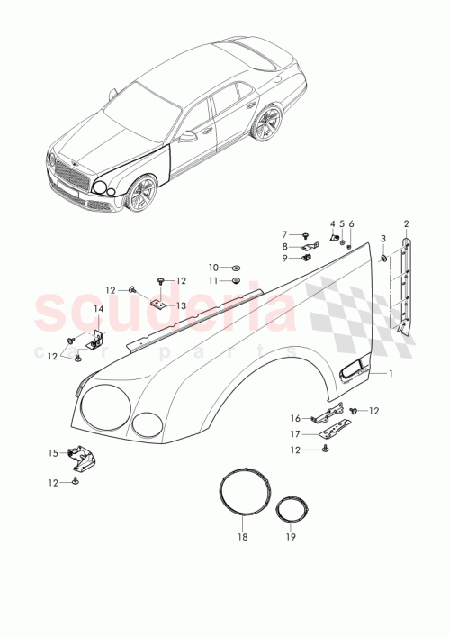 Part Diagram for Bentley 3Y0 821 022 C