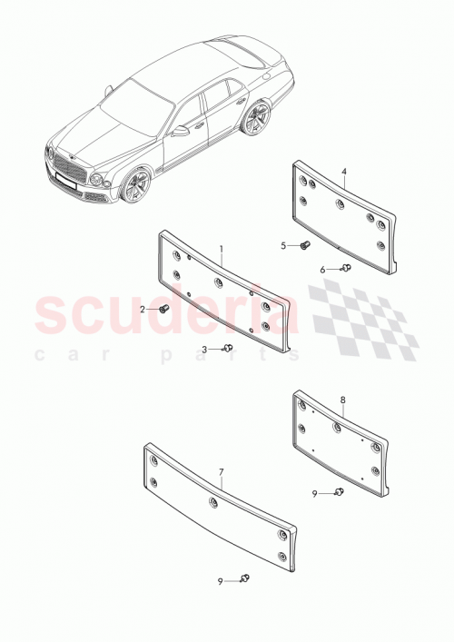 Part Diagram for Bentley 3Y0 807 287 C