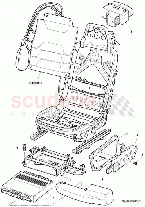 Part Diagram for Bentley 3W0959116C