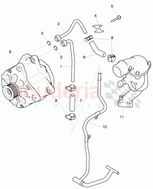 Part Diagram for Bentley 07V121109D