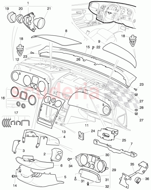 Part Diagram for Bentley 3W0857243R