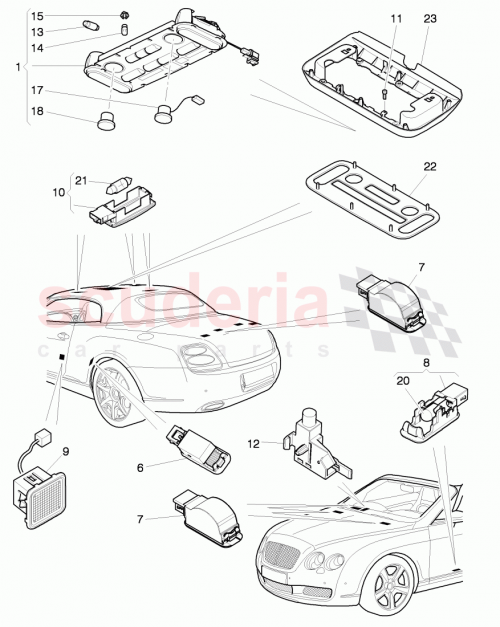 Part Diagram for Bentley 3W7959527P