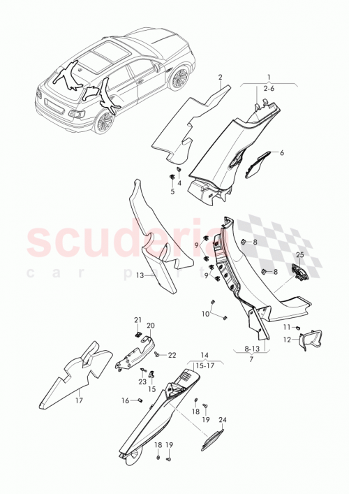Part Diagram for Bentley 36A 858 099 B