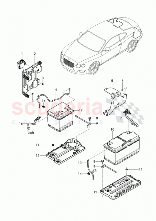 Part Diagram for Bentley 3W0907717B