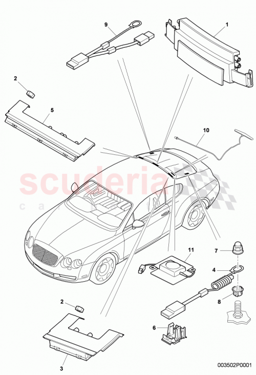 Part Diagram for Bentley 3W0 035 225 AP