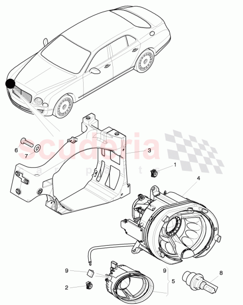 Part Diagram for Bentley 3Y2 941 016 G