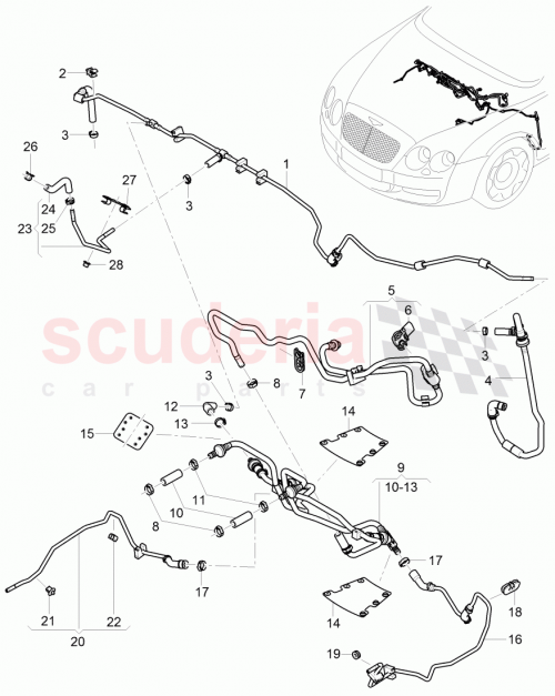 Part Diagram for Bentley 3W1612041H