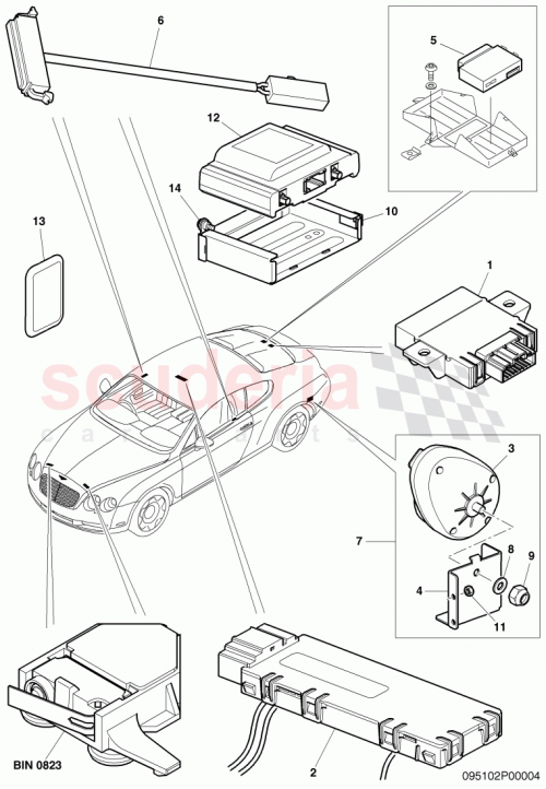 Part Diagram for Bentley 3W0919818A