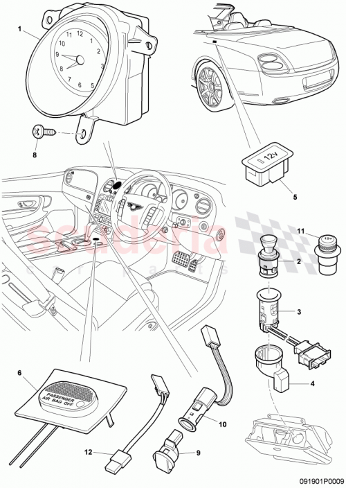 Part Diagram for Bentley 3W0 919 204 AF