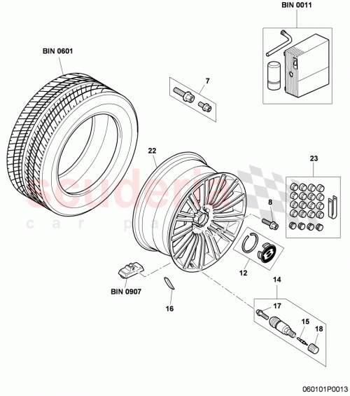 Part Diagram for Bentley 3W0601149