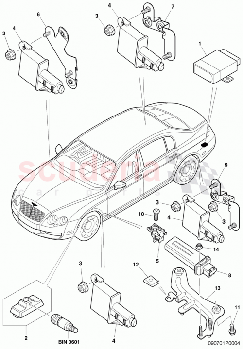 Part Diagram for Bentley 7PP 907 275 G