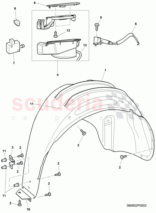 Part Diagram for Bentley 3W7810969A