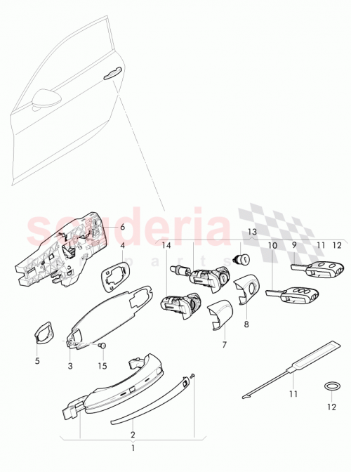 Part Diagram for Bentley 3W3 837 205 F