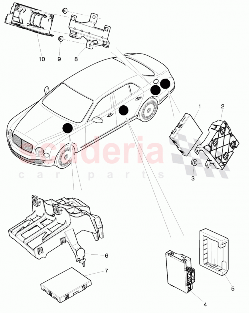 Part Diagram for Bentley 8K1971845