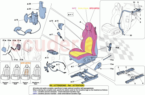 Part Diagram for Ferrari 86053500