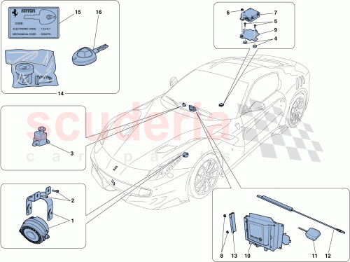 Part Diagram for Ferrari 315744