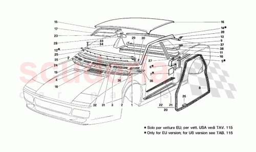 Part Diagram for Ferrari 615124