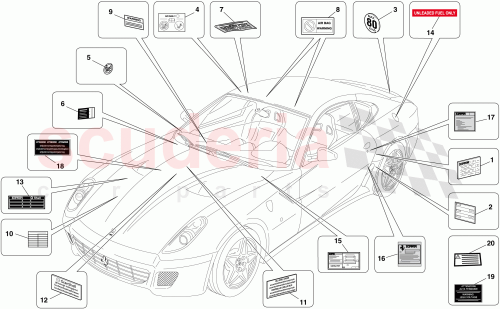 Part Diagram for Ferrari 250689