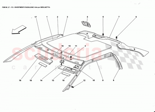 Part Diagram for Ferrari 64398100