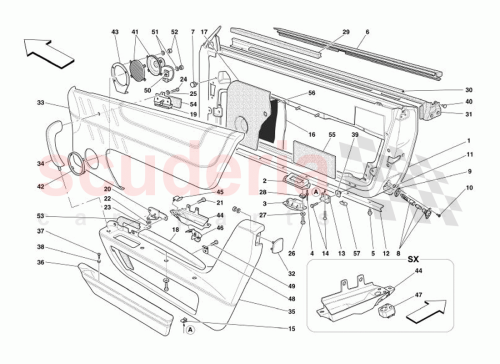Part Diagram for Ferrari 64715900