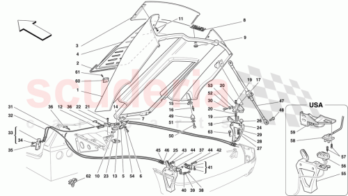 Part Diagram for Ferrari 64172400
