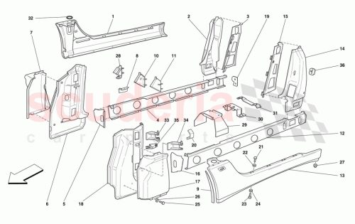 Part Diagram for Ferrari 63188600