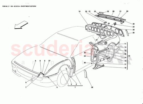 Part Diagram for Ferrari 64115600