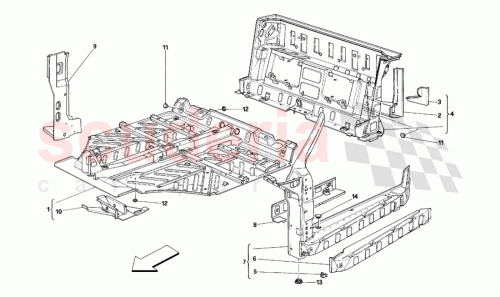Part Diagram for Ferrari 64299300
