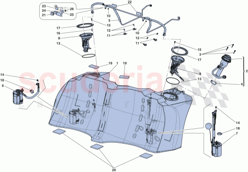 Part Diagram for Ferrari 965307