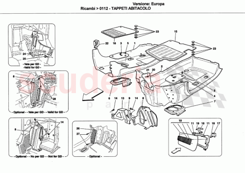 Part Diagram for Ferrari 81264100