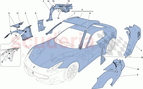 Part Diagram for Ferrari 13833221