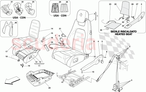 Part Diagram for Ferrari 69599300