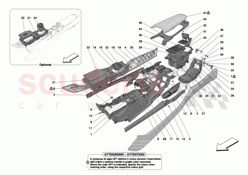 Part Diagram for Ferrari 55001608