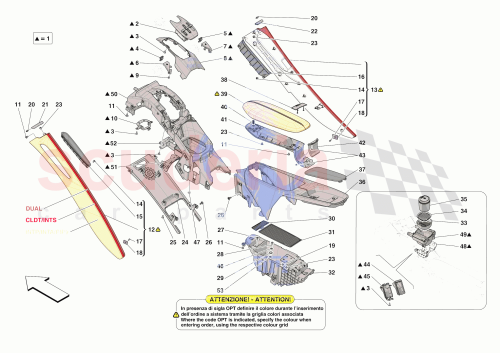Part Diagram for Ferrari 964379