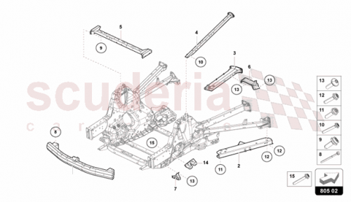 Part Diagram for Lamborghini 47B813649B