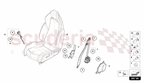Part Diagram for Lamborghini 47A857706B90F
