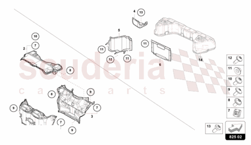 Part Diagram for Lamborghini 47B825730