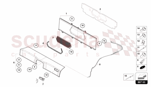 Part Diagram for Lamborghini 47B867758DXZ0