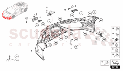 Part Diagram for Lamborghini 47B807317